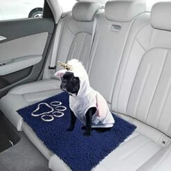 Cosyroom Microfiber Dog Rug Door Mat For Dirty Dog Chenille Mud Absorbent Dog Area Rugs Machine Washable Dry Navy Blue 26 X 36 Inch -Dog Supplies Store 511UlQk3siL