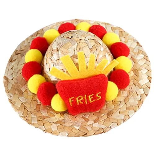 5pcs Cat Dog Straw Hat Trendy Hats Summer Clothing Dresses Trendy Pet Costume Hat Pet Cosplay Costume Small Animals Hat Hats For Dog Wear-Resistant Pet Hat Delicate Cat Hat Food 2 5pcs Cat Dog Straw Hat Trendy Hats Summer Clothing Dresses Trendy Pet Costume Hat Pet Cosplay Costume Small Animals Hat Hats For Dog Wear-Resistant Pet Hat Delicate Cat Hat Food - Image 2