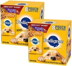 PEDIGREE CHOICE CUTS IN GRAVY Adult Soft Wet Dog Food 24-Count Variety Pack, 3.5 Oz Pouches -Dog Supplies Store 512Tb8 9CiL. AC