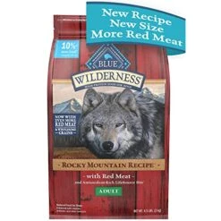 Blue Buffalo Wilderness Rocky Mountain Recipe High Protein Natural Adult Dry Dog Food, Red Meat With Grain 4.5 Lb Bag