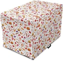 Lunarable BBQ Party Dog Crate Cover, Grilling Themed Food Elements Hamburger Hotdog Steak And Sausage Pattern Cooking, Easy To Use Pet Kennel Cover For Small Dogs Puppies Kittens, 42 Inch, Multicolor 23 Lunarable BBQ Party Dog Crate Cover, Grilling Themed Food Elements Hamburger Hotdog Steak And Sausage Pattern Cooking, Easy To Use Pet Kennel Cover For Small Dogs Puppies Kittens, 42 Inch, Multicolor -Dog Supplies Store 513KVv8xS7L. AC 4