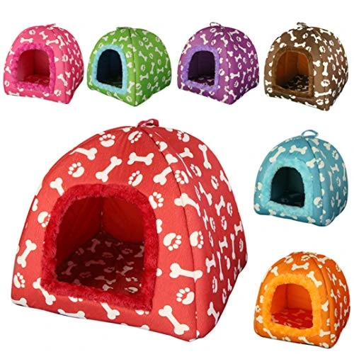 SENERY Warm Mongolian Yurts Shape Dog Bed Cave Foldable Cat Castle Bone Puppy House Tent Kennel Nest Small Dog Cushion 2 SENERY Warm Mongolian Yurts Shape Dog Bed Cave Foldable Cat Castle Bone Puppy House Tent Kennel Nest Small Dog Cushion - Image 2