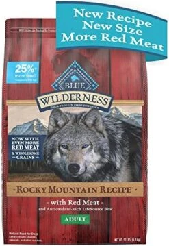 Blue Buffalo Wilderness Rocky Mountain Recipe High Protein Natural Adult Dry Dog Food, Red Meat With Grain 4.5 Lb Bag 20 Blue Buffalo Wilderness Rocky Mountain Recipe High Protein Natural Adult Dry Dog Food, Red Meat With Grain 4.5 Lb Bag -Dog Supplies Store 5145RDIRgL. AC