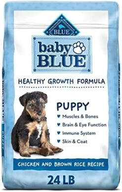 Blue Buffalo Baby Blue Healthy Growth Formula Natural Puppy Dry Dog Food, Chicken And Brown Rice Recipe 24-lb -Dog Supplies Store 514AdIwI04L. AC