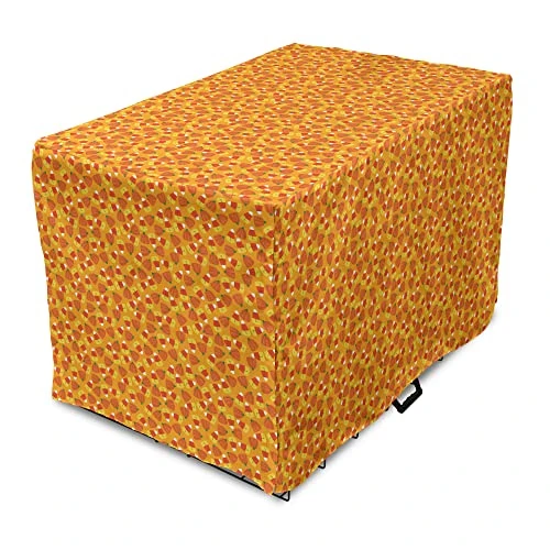 Lunarable Candy Corn Dog Crate Cover, Halloween Themed Pattern With Pumpkins And Food Repetition, Easy To Use Pet Kennel Cover For Small Dogs Puppies Kittens, 18 Inch, Orange Vermilion 1 Lunarable Candy Corn Dog Crate Cover, Halloween Themed Pattern With Pumpkins And Food Repetition, Easy To Use Pet Kennel Cover For Small Dogs Puppies Kittens, 18 Inch, Orange Vermilion