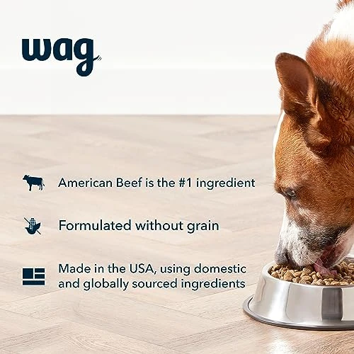 Amazon Brand - Wag Dry Dog Food Beef & Sweet Potato, Grain Free 4 Lb Bag 1 Amazon Brand - Wag Dry Dog Food Beef & Sweet Potato, Grain Free 4 Lb Bag