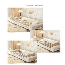 Funnyfuzzy Cream-Coloured Large Plaid Square Pet Mat Bed Couch Cover,Funny Fuzzy Square Pet Mat Bed Couch Cover,Large Plaid Square Pet Mat Bed Couch Cover For Couch Or Floor (1,70x150cm) -Dog Supplies Store 515bxbbKOkL 1