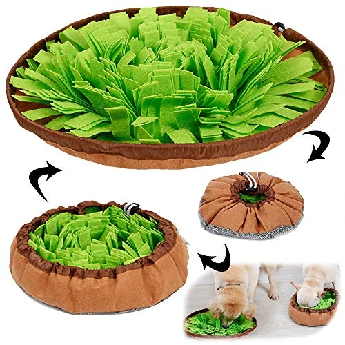 AWOOF Pet Snuffle Mat For Dogs, Interactive Feed Game For Boredom, Encourages Natural Foraging Skills For Cats Dogs Bowl Travel Use, Dog Treat Dispenser Indoor Outdoor Stress Relief 1 AWOOF Pet Snuffle Mat For Dogs, Interactive Feed Game For Boredom, Encourages Natural Foraging Skills For Cats Dogs Bowl Travel Use, Dog Treat Dispenser Indoor Outdoor Stress Relief