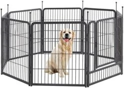 TMEE Dog Playpens 8/16 Panels Dog Pen Outdoor Indoor Dog Fence Exercise Pen 24 Inch Height Pet Play Yard Gate With Doors For Small Dogs/Puppies, Pet Playpen For RV, Camping, Yard, 8 Pcs -Dog Supplies Store 5162dnWNoL. AC 1