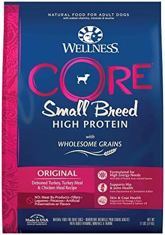 Wellness CORE Wholesome Grains Small Breed Original Recipe, 12 Pound Bag 4 Wellness CORE Wholesome Grains Small Breed Original Recipe, 12 Pound Bag - Image 4
