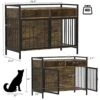 GGUL Furniture Dog Crate Large Dog, Heavy Duty Dog Cages For Medium/Small Dogs Indoor, Super Sturdy Large Dog Kennel With Storage And Anti-Chew 41 Inch