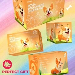 FOSSA Dog Snuffle Mat, Puppy Toys Feeding Mat With 8 Carrots Plush Dog Treat Puzzle Toys (Small) -Dog Supplies Store 516jcoUQ7VL