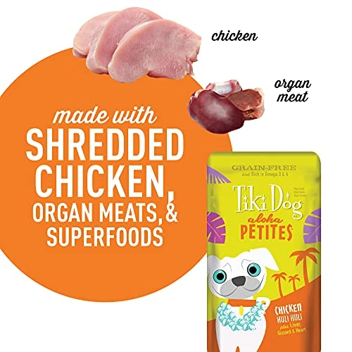 Tiki Dog Aloha Petites – Chicken Huli Huli Wet Dog Food – 3.5 Ounce (Pack Of 12) 4 Tiki Dog Aloha Petites – Chicken Huli Huli Wet Dog Food – 3.5 Ounce (Pack Of 12) - Image 4
