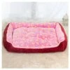 Warm Corduroy Padded Dog Bed Waterproof Washable Pet House Mat Perros Soft Sofa Kennel Dogs Cats House For Large Dogs Pink S 45x30cm