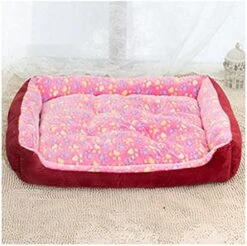 Warm Corduroy Padded Dog Bed Waterproof Washable Pet House Mat Perros Soft Sofa Kennel Dogs Cats House For Large Dogs Pink S 45x30cm -Dog Supplies Store 517nMPUxXgL. AC 2