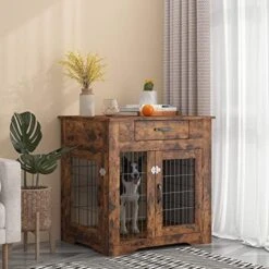 Dog Crate Furniture, Wooden Dog Cages House Pet Kennels With Double Doors And Drawer Indoor End Table Furniture For Medium Large Dog, 30" Grey 20 Dog Crate Furniture, Wooden Dog Cages House Pet Kennels With Double Doors And Drawer Indoor End Table Furniture For Medium Large Dog, 30" Grey -Dog Supplies Store 518EHlHVECL. AC