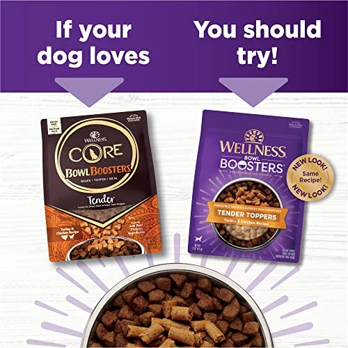 Wellness Tender Toppers (Previously Bowl Boosters), Grain-Free Natural Dog Food Toppers Or Mixers, Made With Real Meat (Turkey & Chicken, 2-Pound Bag) 3 Wellness Tender Toppers (Previously Bowl Boosters), Grain-Free Natural Dog Food Toppers Or Mixers, Made With Real Meat (Turkey & Chicken, 2-Pound Bag) - Image 3