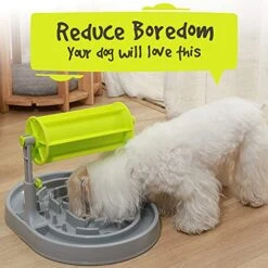 Dog Puzzle Toys For Smart Dogs Upgraded - Promotes Brain Stimulation And Healthy Eating - Slow Dispensing Food - No More Boredom - Adjustable Height For Medium/Large Dog -Dog Supplies Store 518mBl69eUS