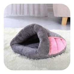 Big Incisors Absorbable Dog Door Mat, Super Soft Dog Bed House Warm Winter Puppy Cat Sleeping Beds Mat For Cats Small Medium Dogs Pet Supplies S M L-Pink-s
