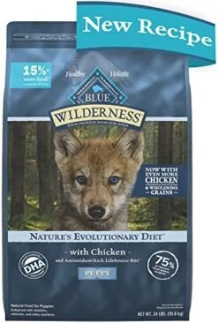Blue Buffalo Wilderness High Protein Natural Puppy Dry Dog Food Plus Wholesome Grains, Chicken 13 Lb Bag -Dog Supplies Store 5198X3v3P1L. AC