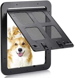 Dog Screen Door For Sliding Screen Door - Dog Door For Screen Door With Automatic Magnetic Closure - Pet Screen Door For Dogs And Cats (Black Large) -Dog Supplies Store 519VtECGYHL. AC