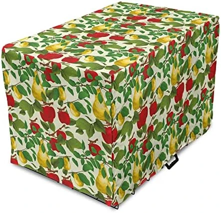 Lunarable Fruit Dog Crate Cover, Repetitive Pattern Of Pear And Apple Branches With Leaves Blooming Organic Foods, Easy To Use Pet Kennel Cover For Small Dogs Puppies Kittens, 48 Inch, Multicolor 7 Lunarable Fruit Dog Crate Cover, Repetitive Pattern Of Pear And Apple Branches With Leaves Blooming Organic Foods, Easy To Use Pet Kennel Cover For Small Dogs Puppies Kittens, 48 Inch, Multicolor - Image 7