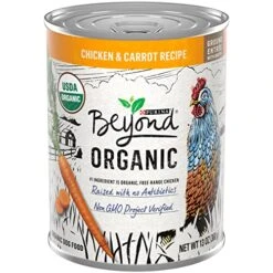 Purina Beyond Organic Wet Dog Food, Organic Chicken & Carrot Adult Recipe Ground Entrée With Broth - (12) 13 Oz. Cans