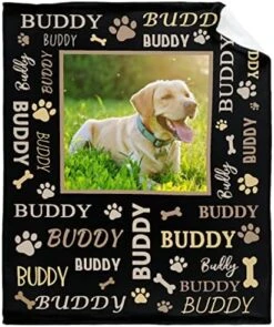 Personalized Dog Paws Blanket With Picture&Name For Pet Lover,Soft Fleece Flannel Blanket Pet Dog Lover Gift | Cat Lover Gift | Dog Mom |Cat Lady |Mother Gifts 60"x50" For Teens -Dog Supplies Store 51ANJGN2ntL. AC