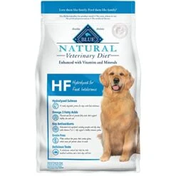 Blue Buffalo Natural Veterinary Diet HF Hydrolyzed For Food Intolerance Dry Dog Food, Salmon 6-lb Bag