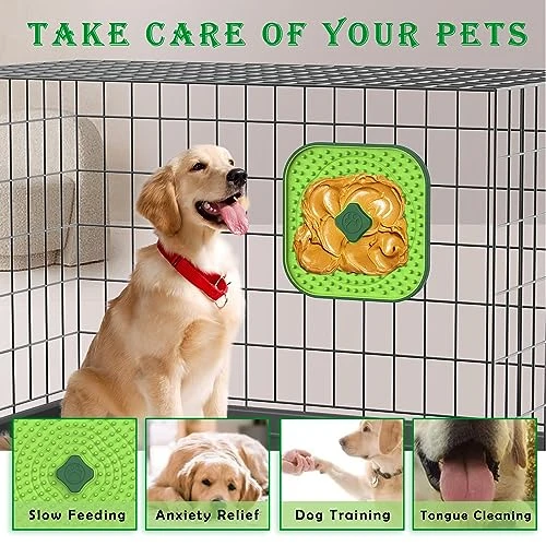 Licking Mat For Crate, Dog Puppy Lick Pad For Cage, Kennel Slow Feeder With Peanut Butter, Yogurt 1 Licking Mat For Crate, Dog Puppy Lick Pad For Cage, Kennel Slow Feeder With Peanut Butter, Yogurt