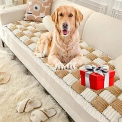 Funnyfuzzy Cream-Coloured Large Plaid Square Pet Mat Bed Couch Cover,Funny Fuzzy Square Pet Mat Bed Couch Cover,Large Plaid Square Pet Mat Bed Couch Cover For Couch Or Floor (1,70x150cm) -Dog Supplies Store 51BEcxEQ7iL. AC 1
