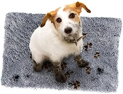 Soggy Doggy Doormat With Bone Design, Microfiber Chenille Indoor Wet Dog Mat For Muddy Paws And Drying, Ultra-Absorbent Dog Mats For Sleeping And Lounging, Beige/Red Bone 6 Soggy Doggy Doormat With Bone Design, Microfiber Chenille Indoor Wet Dog Mat For Muddy Paws And Drying, Ultra-Absorbent Dog Mats For Sleeping And Lounging, Beige/Red Bone - Image 6