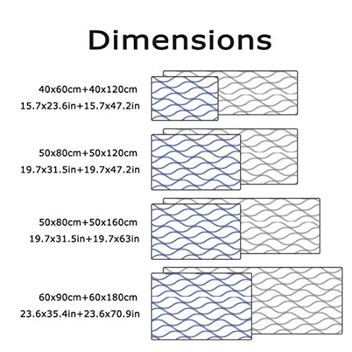 Non-slip Rubber Backing Kitchen Runners Set Puerto Rico Door Gate Square , Standing Mat Carpet For Baby Crawling/Bathroom/Gate Entrance Colorful Retro Arched Wall 2 Piece (15.7x23.6 In + 15.7x47.2 In) 5 Non-slip Rubber Backing Kitchen Runners Set Puerto Rico Door Gate Square , Standing Mat Carpet For Baby Crawling/Bathroom/Gate Entrance Colorful Retro Arched Wall 2 Piece (15.7x23.6 In + 15.7x47.2 In) - Image 5