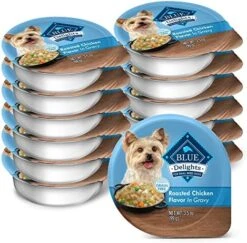 Blue Buffalo Delights Natural Adult Small Breed Wet Dog Food Cup, Prime Rib Flavor In Hearty Gravy 3.5-oz (Pack Of 12) -Dog Supplies Store 51DCu0lcsqL. AC
