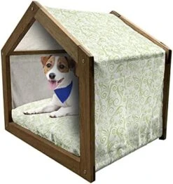 Lunarable Vegetables Wooden Dog House, Ornate Food Garlic Pepper Cauliflower Delicious Plants Image, Outdoor & Indoor Portable Dog Kennel With Pillow And Cover, X-Large, Lime Green Yellow 19 Lunarable Vegetables Wooden Dog House, Ornate Food Garlic Pepper Cauliflower Delicious Plants Image, Outdoor & Indoor Portable Dog Kennel With Pillow And Cover, X-Large, Lime Green Yellow -Dog Supplies Store 51DUOtgcrnL. AC