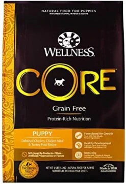 Wellness CORE Natural Grain Free Dry Dog Food, Puppy, 26-Pound Bag -Dog Supplies Store 51Dah0OC2XL. AC