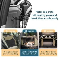 Petsfit Soft Dog Crate With Tilt Angle, 36" L X 24" W X 23" H Fit For Car Seats And Trunks, Multiple Carrying Options, Ideal For Dog Travel 19 Petsfit Soft Dog Crate With Tilt Angle, 36" L X 24" W X 23" H Fit For Car Seats And Trunks, Multiple Carrying Options, Ideal For Dog Travel -Dog Supplies Store 51Dki4LyKPL