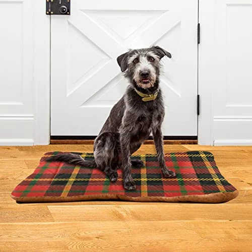 Ultra Soft Dog Cat Crate Bed Blanket-Retro Red Black And Yellow Plaid Fluffy Pet Bed All Season-Short Pile-Anti-Slip Pet Beds 24"x18" 6 Ultra Soft Dog Cat Crate Bed Blanket-Retro Red Black And Yellow Plaid Fluffy Pet Bed All Season-Short Pile-Anti-Slip Pet Beds 24"x18" - Image 6