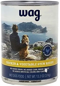 Amazon Brand - Wag Stew Canned Dog Food, Beef & Vegetable Recipe, 13.2 Oz Can (Pack Of 12) -Dog Supplies Store 51FVFMl4ML. AC