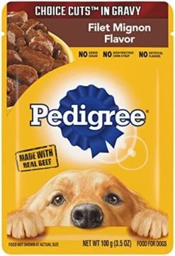 PEDIGREE CHOICE CUTS IN GRAVY Adult Soft Wet Dog Food 24-Count Variety Pack, 3.5 Oz Pouches -Dog Supplies Store 51FprUVz3AL. AC