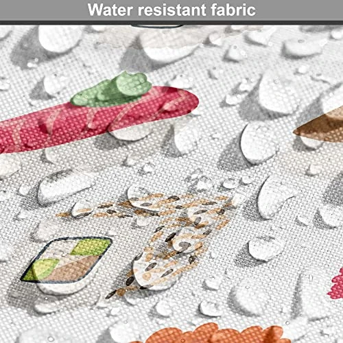 Ambesonne Sushi Dog Crate Cover, Yummy Sushi Rolls Japanese Maki And Nigiri Food Rice And Tuna Traditional Meal, Easy To Use Pet Kennel Cover For Small Dogs Puppies Kittens, 22 Inch, Dark Grey Blush 4 Ambesonne Sushi Dog Crate Cover, Yummy Sushi Rolls Japanese Maki And Nigiri Food Rice And Tuna Traditional Meal, Easy To Use Pet Kennel Cover For Small Dogs Puppies Kittens, 22 Inch, Dark Grey Blush - Image 4