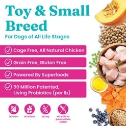 Solid Gold Mighty Mini Small Breed Dog Food - Dry Dog Food For Any Toy Breed - For Gut Health & Sensitive Stomach Support - Digestive Probiotics For Dogs - Grain & Gluten Free Recipe