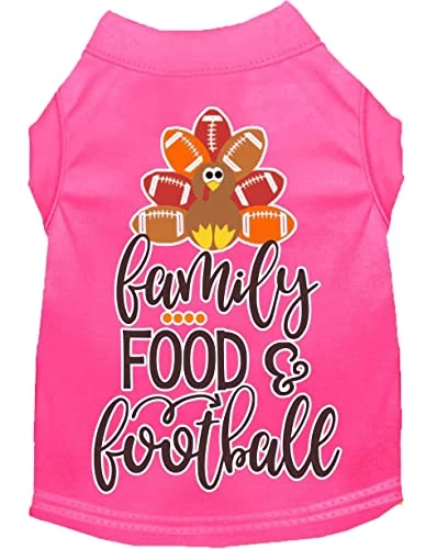 Family, Food, And Football Screen Print Dog Shirt Green XXL 4 Family, Food, And Football Screen Print Dog Shirt Green XXL - Image 4