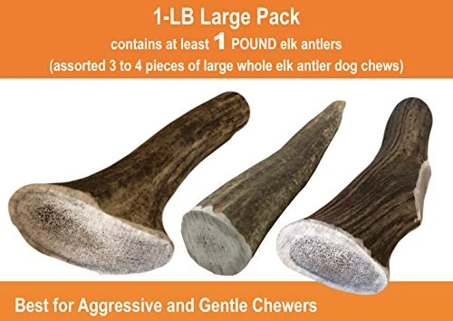 Deluxe Naturals Elk Antler Chews For Dogs | Naturally Shed USA Collected Elk Antlers | All Natural A-Grade Premium Elk Antler Dog Chews | Product Of USA, 1-LB Pack Large Cuts 3 Deluxe Naturals Elk Antler Chews For Dogs | Naturally Shed USA Collected Elk Antlers | All Natural A-Grade Premium Elk Antler Dog Chews | Product Of USA, 1-LB Pack Large Cuts - Image 3