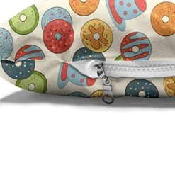 Ambesonne Food Pet Bed, Colorful Sketch Of Glazed Donuts In Sprinkles And Hot Drink Cups Pattern, Chew Resistant Pad For Dogs And Cats Cushion With Removable Cover, 24" X 39", Eggshell And Multicolor 5 Ambesonne Food Pet Bed, Colorful Sketch Of Glazed Donuts In Sprinkles And Hot Drink Cups Pattern, Chew Resistant Pad For Dogs And Cats Cushion With Removable Cover, 24" X 39", Eggshell And Multicolor -Dog Supplies Store 51Iggbq9q5L