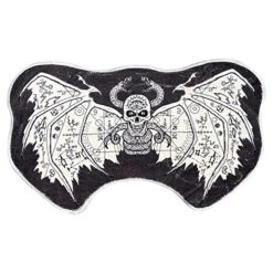 Fun Black And White Vampire Skeleton Pattern Dog Feeding Mats Pet Mat Super Absorbent Microfiber Pet Rug Pattern Art Print Plush Rugs Dog Cat Food Mat For Floors Bathroom 32" X 22" Non-Slip Carpet