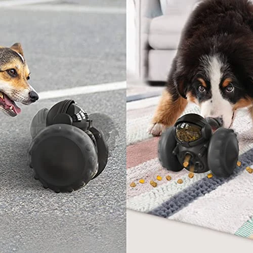 Dog Puzzle Toys, Interactive Treat Toy Food Dispenser, JOSMAX Robot Wheel Slow Feeder Toys For Smart Dogs To Keep Them Busy, Enrichment Toys For IQ Training Mind Improvement - Black 6 Dog Puzzle Toys, Interactive Treat Toy Food Dispenser, JOSMAX Robot Wheel Slow Feeder Toys For Smart Dogs To Keep Them Busy, Enrichment Toys For IQ Training Mind Improvement - Black - Image 6