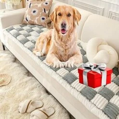 Funnyfuzzy Cream-Coloured Large Plaid Square Pet Mat Bed Couch Cover,Funny Fuzzy Square Pet Mat Bed Couch Cover,Large Plaid Square Pet Mat Bed Couch Cover For Couch Or Floor (1,70x150cm) -Dog Supplies Store 51JuCbai4JL. AC 2