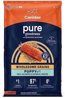 CANIDAE Pure Limited Ingredient Premium Puppy Dry Dog Food, Real Salmon & Oatmeal Recipe, 22 Lbs, With Wholesome Grains 8 CANIDAE Pure Limited Ingredient Premium Puppy Dry Dog Food, Real Salmon & Oatmeal Recipe, 22 Lbs, With Wholesome Grains -Dog Supplies Store 51KO2B8HIL. AC