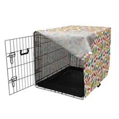 Lunarable Pepper Dog Crate Cover, Vegetarian Food And Vegetables Pattern Exotic Hot Ingredients Mexican Cusine Element, Easy To Use Pet Kennel Cover For Small Dogs Puppies Kittens, 42 Inch, Multicolor 16 Lunarable Pepper Dog Crate Cover, Vegetarian Food And Vegetables Pattern Exotic Hot Ingredients Mexican Cusine Element, Easy To Use Pet Kennel Cover For Small Dogs Puppies Kittens, 42 Inch, Multicolor -Dog Supplies Store 51KWdoh2eIL